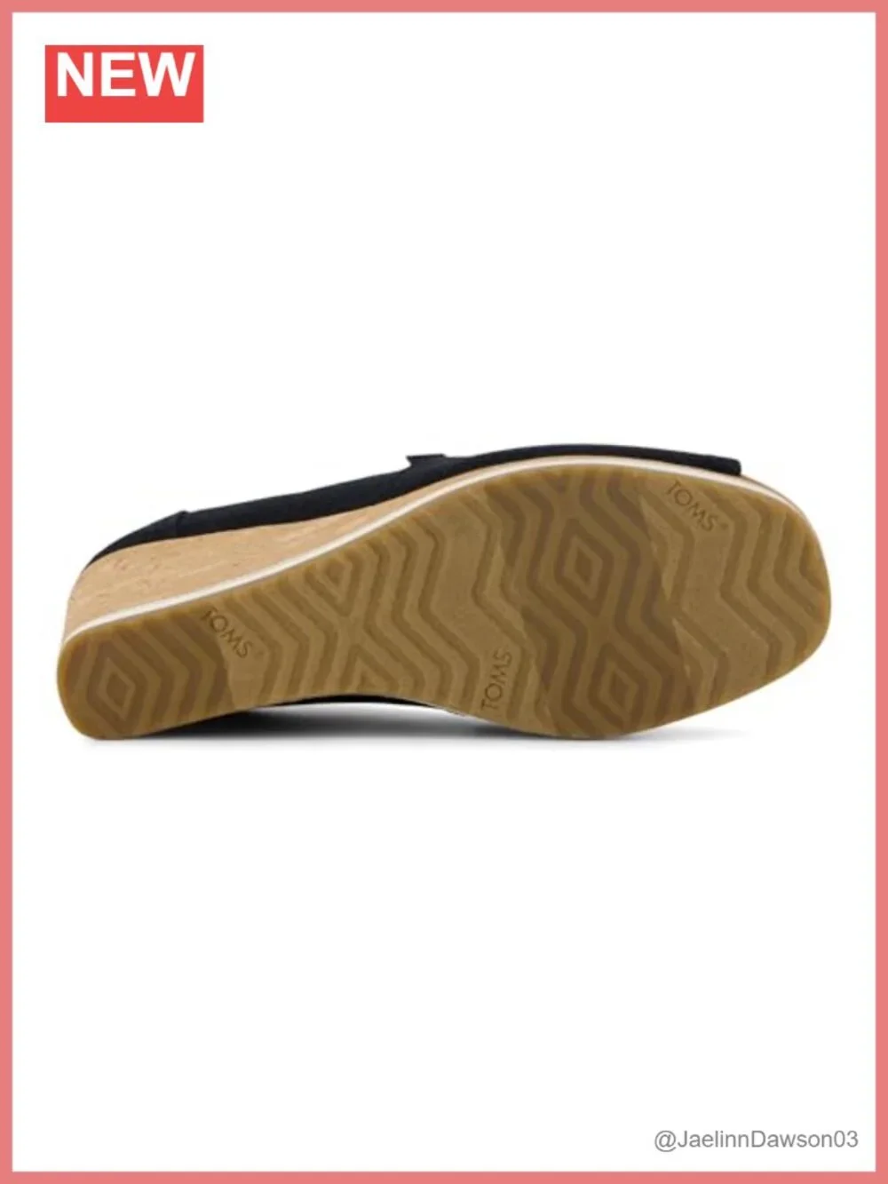 TOMS Essential Wedge Peep Toe Sling Ankle Strap Canvas Sandals